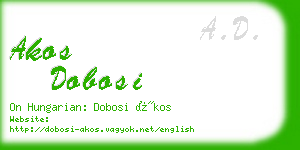 akos dobosi business card